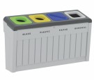 Kompakt kildesorteringsstasjon med 4 avfallsfraksjoner i robust LLDPE-plast thumbnail