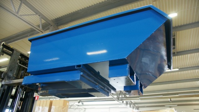 900L-1500KG Lavtbyggende tippcontainer