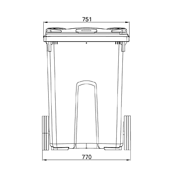 370 liter avfallsbeholder