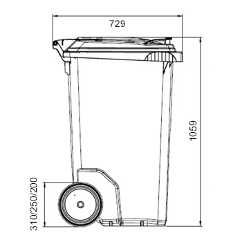 240 liter PL avfallsbeholder