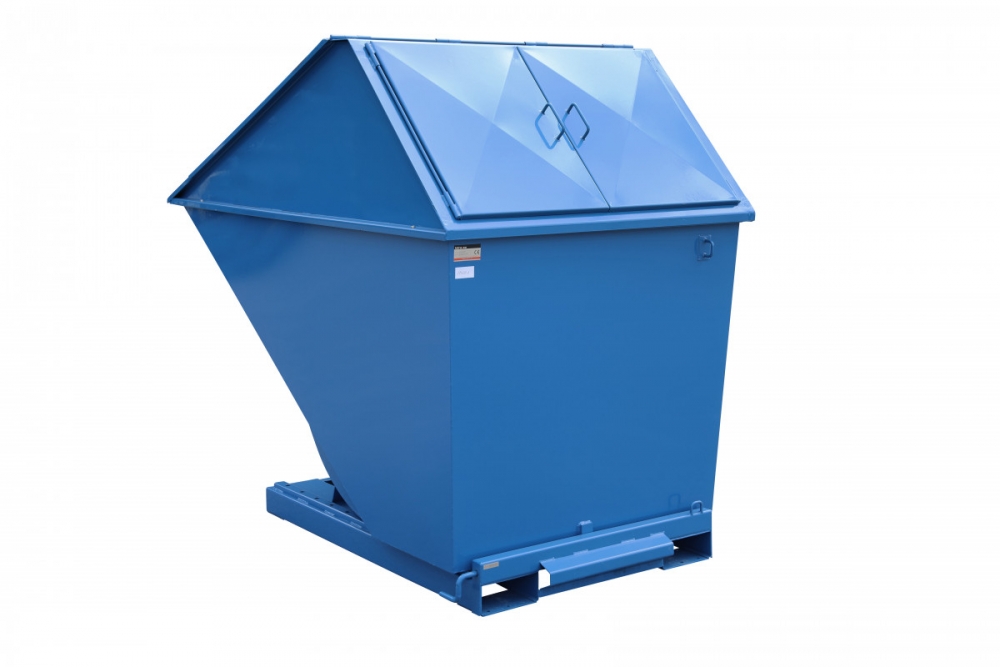 2200L Tippcontainer med høyt lokk 