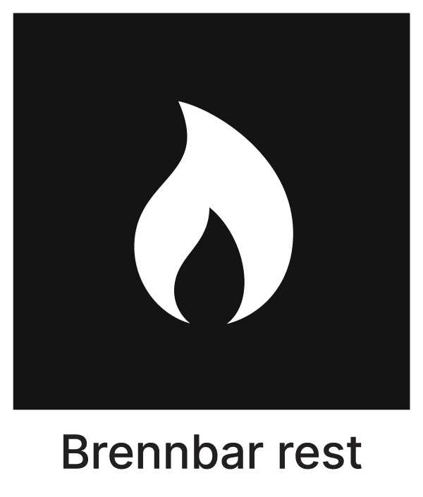 Sorteringsmerke Brennbar rest - ECO-NOR AS