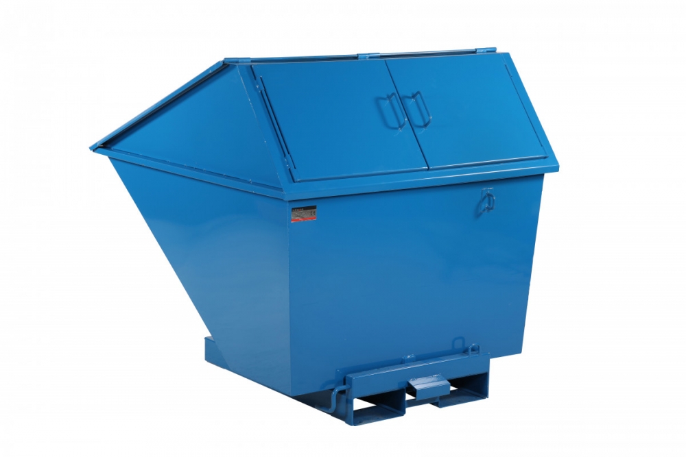 1100L Tippcontainer med høyt lokk