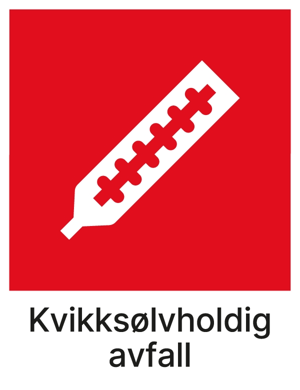 Sorteringsmerke Kvikksølvholdig avfall - ECO-NOR AS