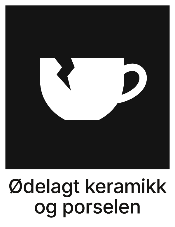 Sorteringsmerke Ødelagt keramikk og porselen - ECO-NOR AS