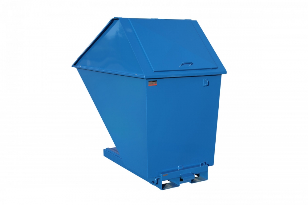 1700L Tippcontainer med høyt lokk 