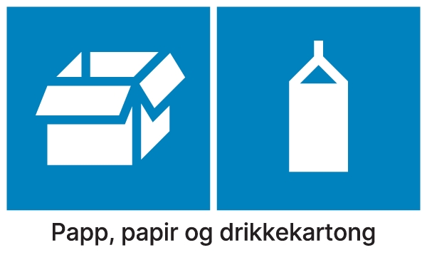 Sorteringsmerke Papp, papir og drikkekartong - ECO-NOR AS