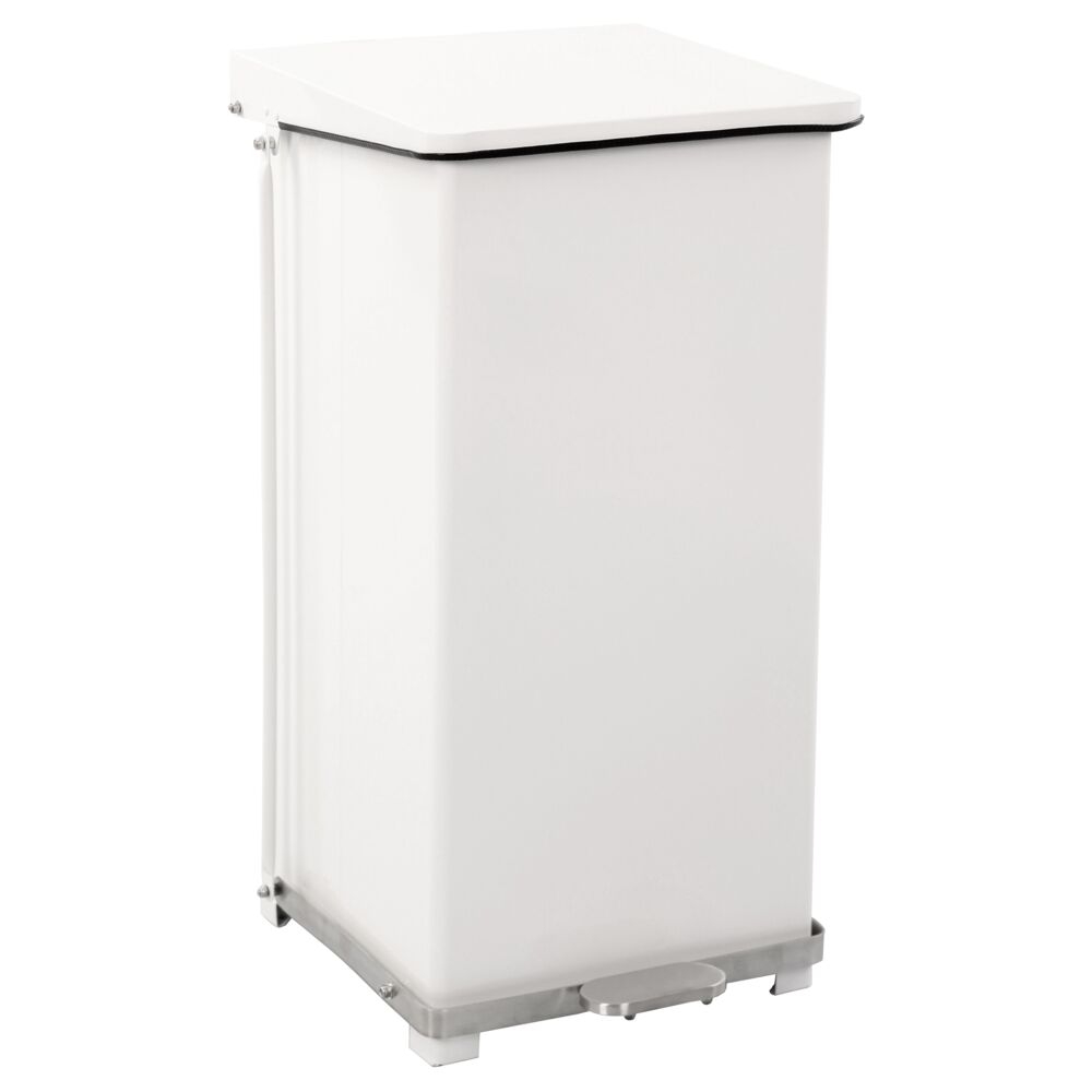 Pedalspann, V-Part, hvit, pulverlakkert stål/rustfritt stål, 90 l