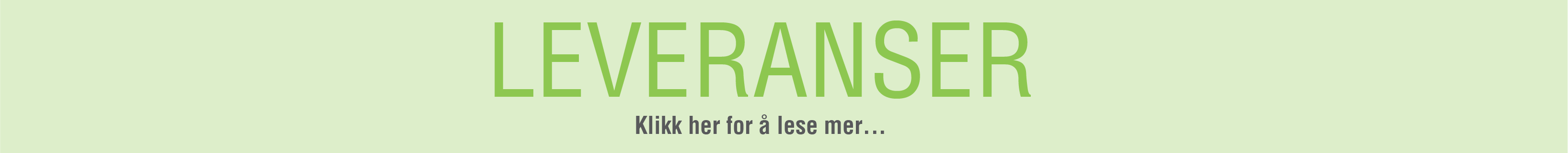 ECO-NOR - leveranser